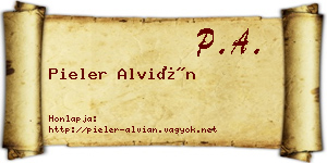 Pieler Alvián névjegykártya